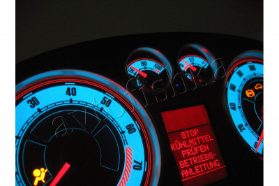 Audi A6 (C5) 97-04 светодиодные шкалы (циферблаты) на панель приборов - дизайн 2